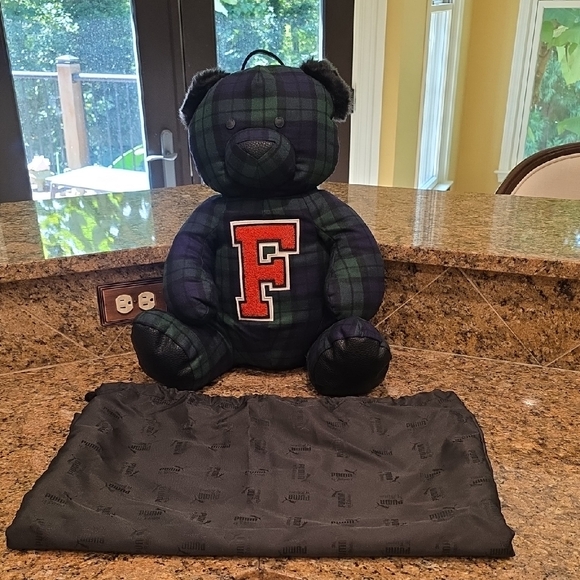 NWOT Fenty Puma X Rihanna Plaid Mascot Bear Backpack - Picture 1 of 11